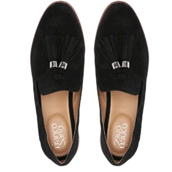 Franco Sarto Shoes - Franco Sarto black suede Hadden Loafer with tassels-size 9.5M